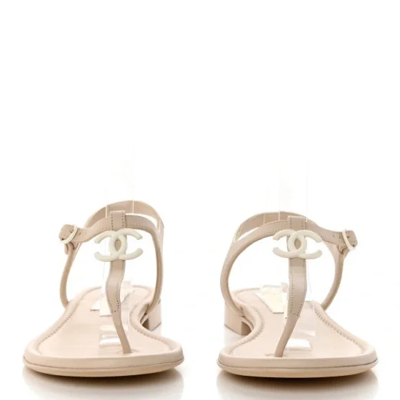 Chanel leather thong sandals - Picture 2 of 6